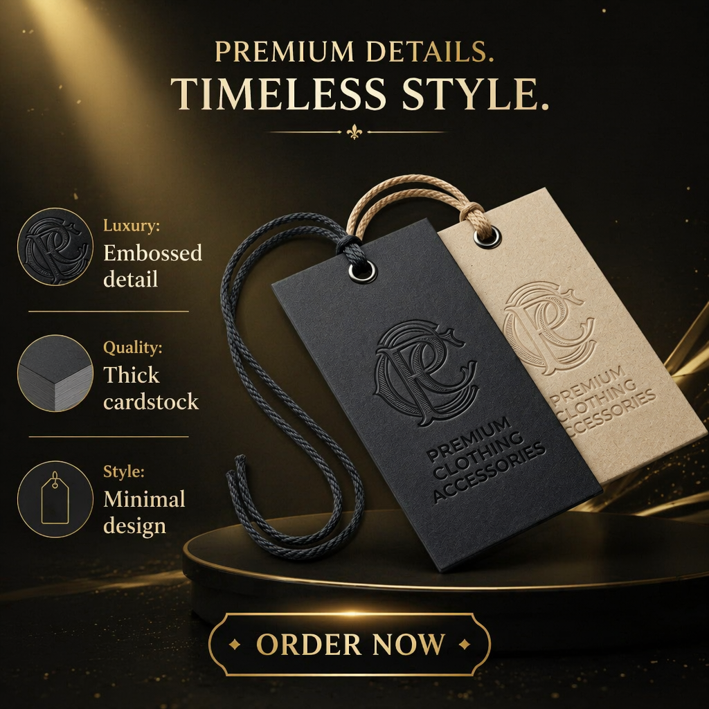 3D Embossed/Debossed Texture Hang Tags